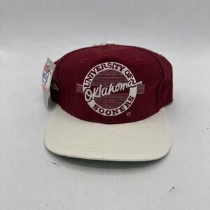 Vintage Oklahoma Sooners Fitted Hat The Game Wool Cap 90s Circle Logo Mens 6 7/8